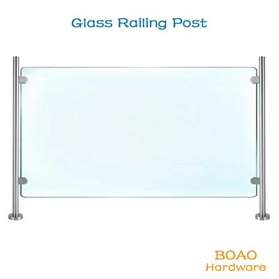 Sistema de postagem de grade de escada de vidro com grampos